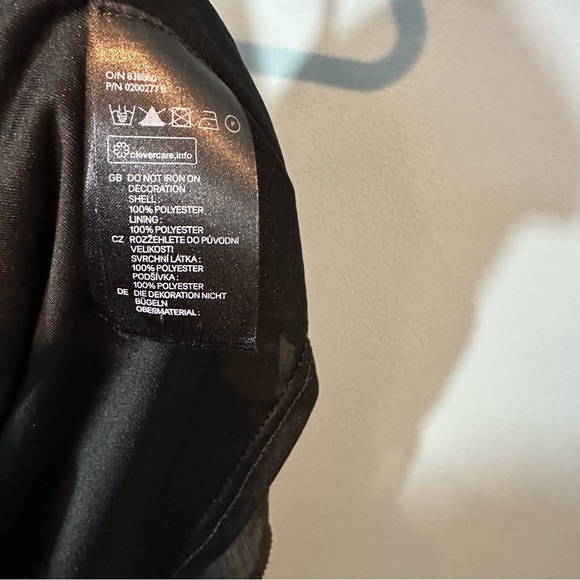 H&M Black Spaghetti Strap Camisole Sequined Blouse - Picture 7 of 8